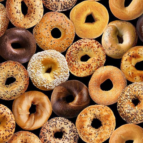 What's for Breakfast - Bagels- Black - various kinds of bagels