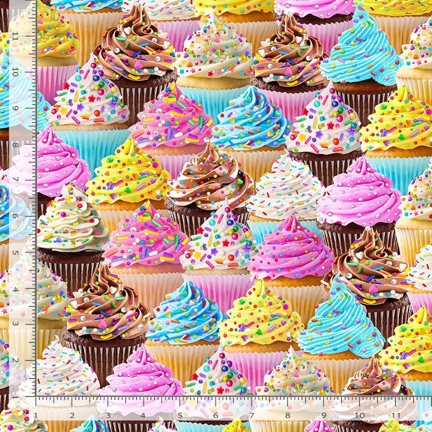 Comfort Food - Packed Cupcakes in multicolors of frosting