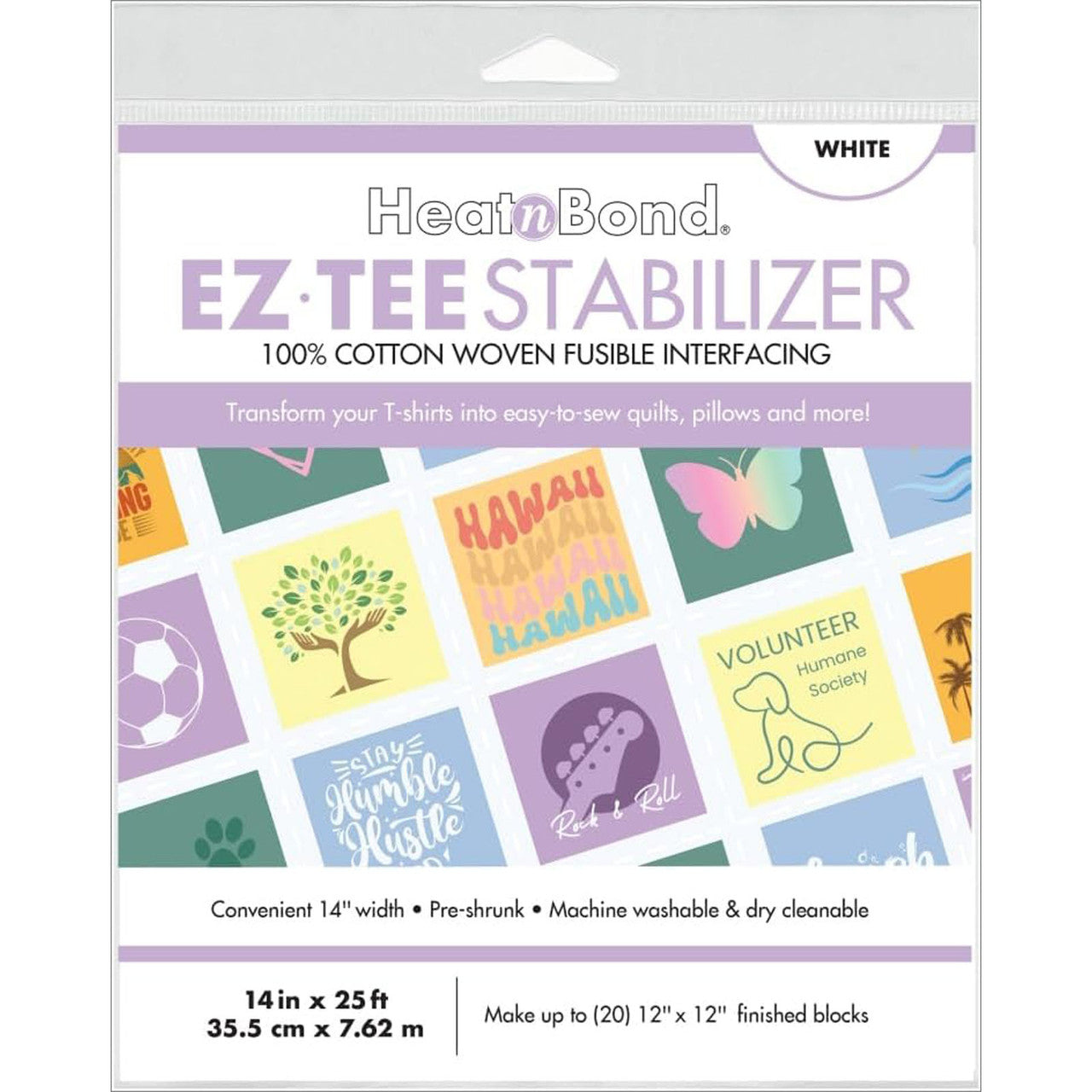 HeatNBond- EZ Tee Stabilizer -14 in 25 ft-100% cotton woven fusibile interfacing
