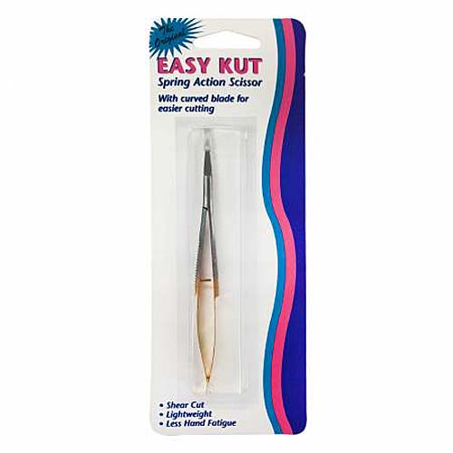 Easy Kut Spring Action Scissor with curved blade for easier cutting