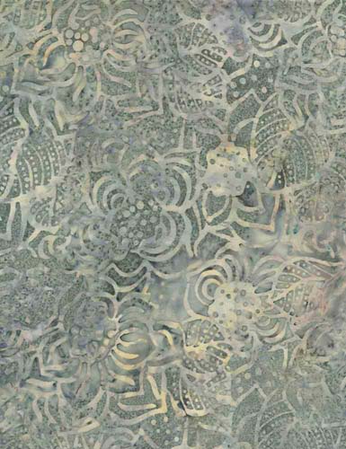Tonga Batik Canyon - Silver, blossom blue/grey by Wing and A Prayer