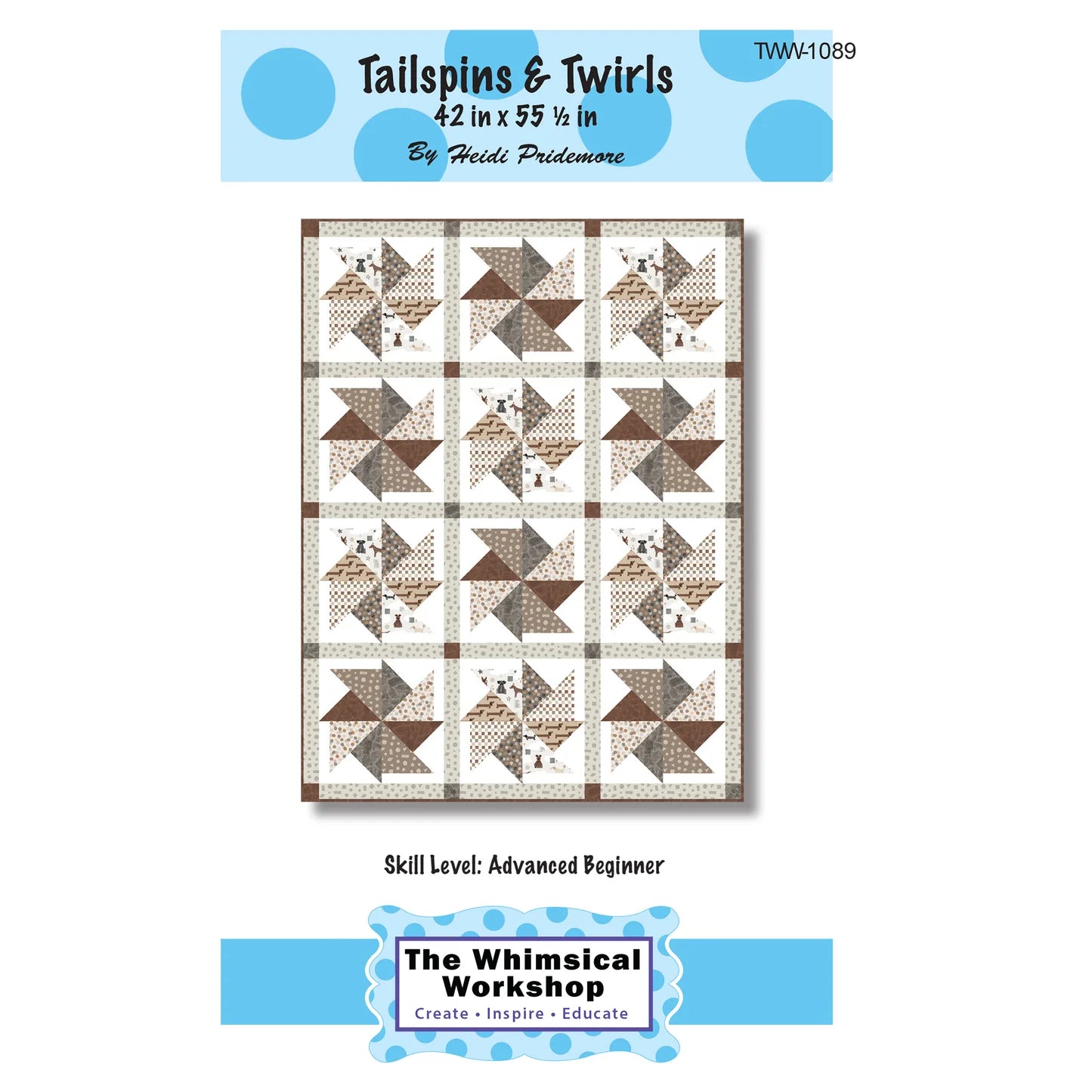 Tailspins & Twirls - 42 x 55-  by Heidi Pridemore for the Whimsical Workshop