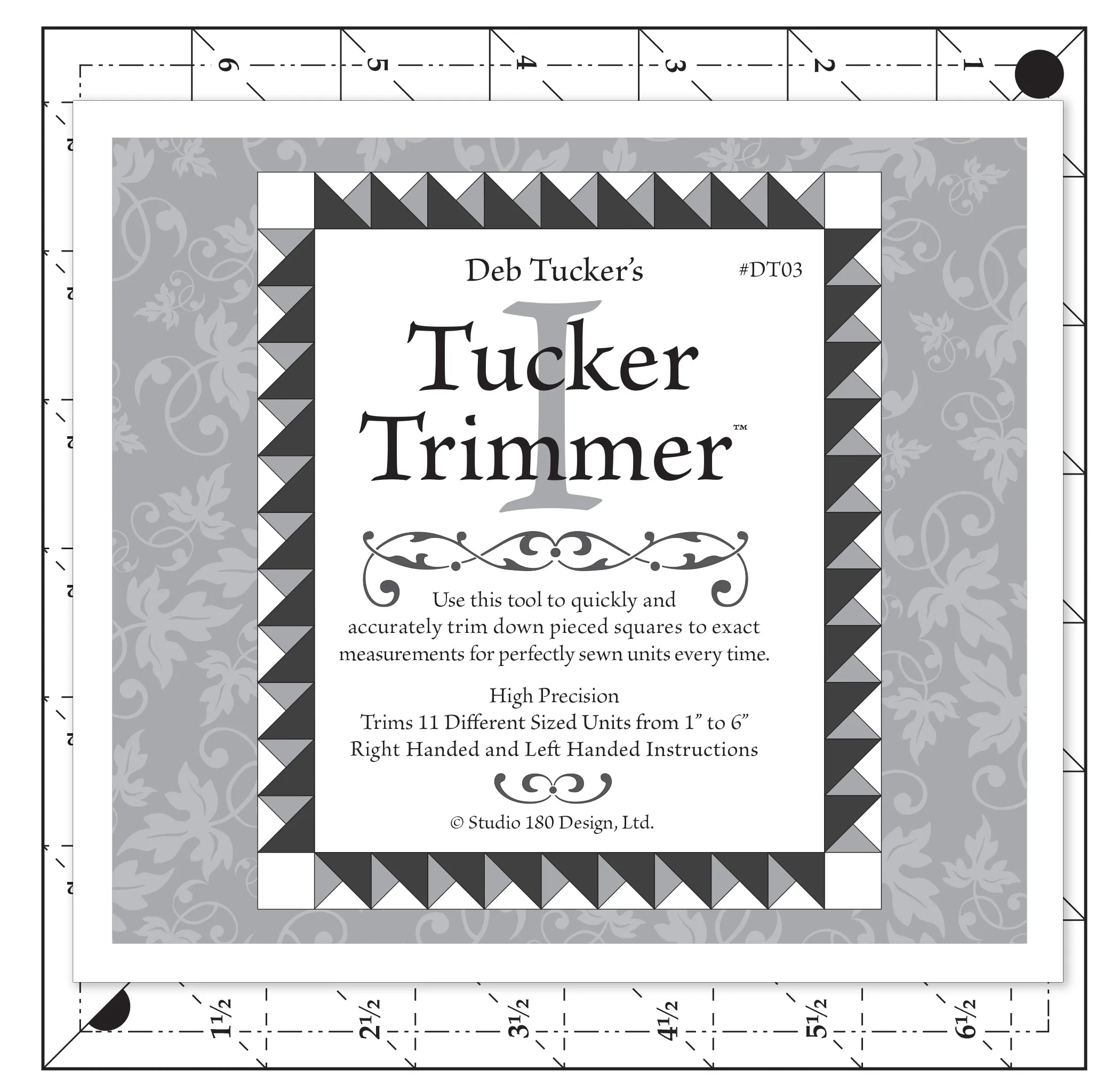 Tucker Trimmer - 7" square - trims 11 different sized units - Deb Tucker