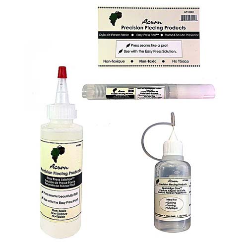 Acorn Precision piecing Starter Set - pen, seamalign glue and easy press fabric