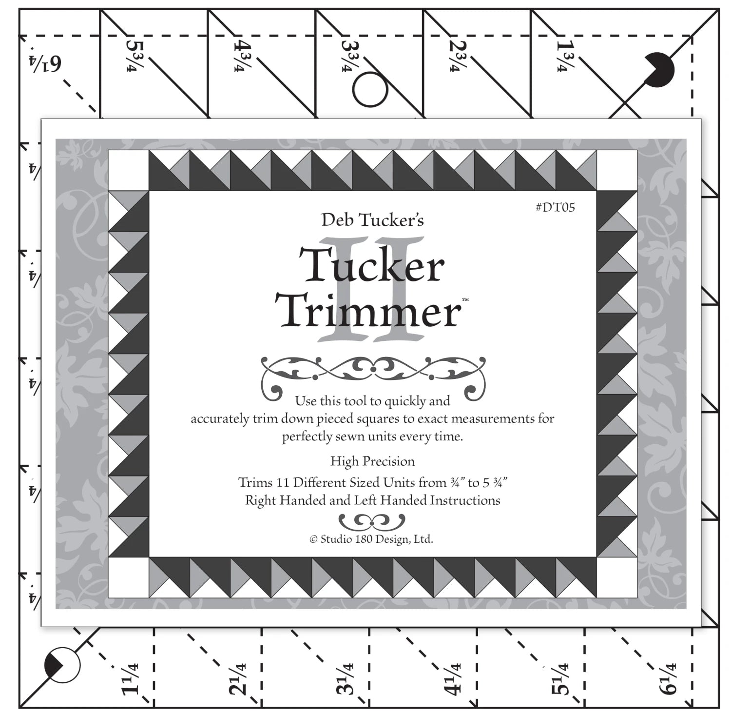 Tucker Trimmer - 6.25" square trims 11 different sized units - Deb Tucker