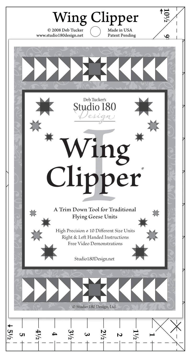 Wing Clipper - Deb Tucker's tool for flying geese units - 10 different sizes