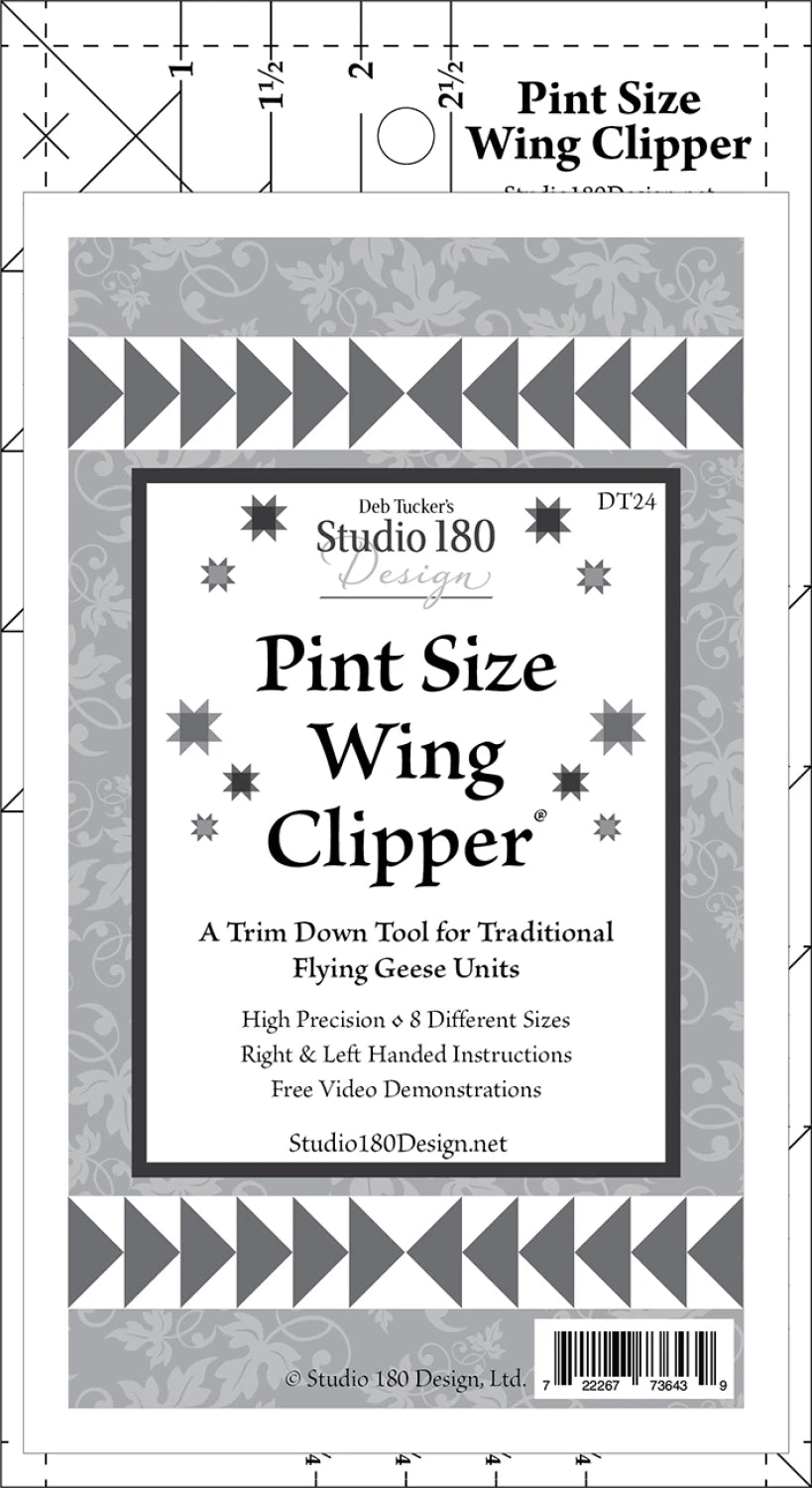 Pint Size Wing Clipper -DebTucker's trim down tool for Flying Geese - 8 sizes
