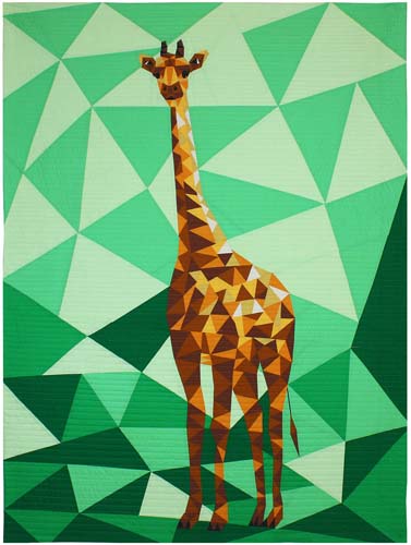 Giraffe Abstractions Quilt Pattern, foundation paper pieced by Violet Craft