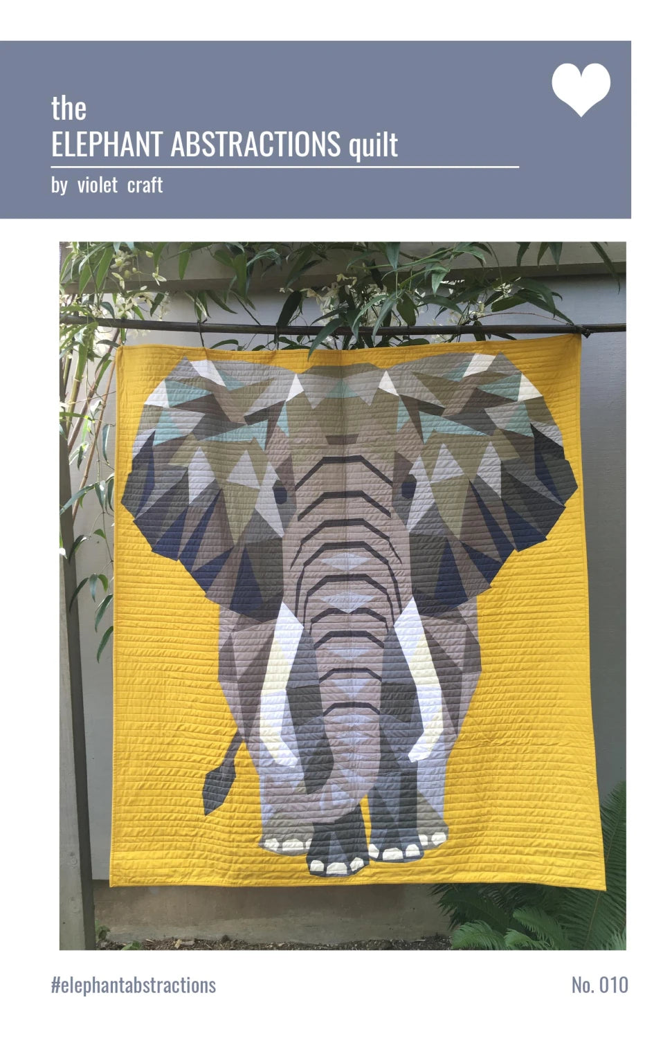 the Elephant Abstractions quilt - a foundation paper piecing pattern by Violet C