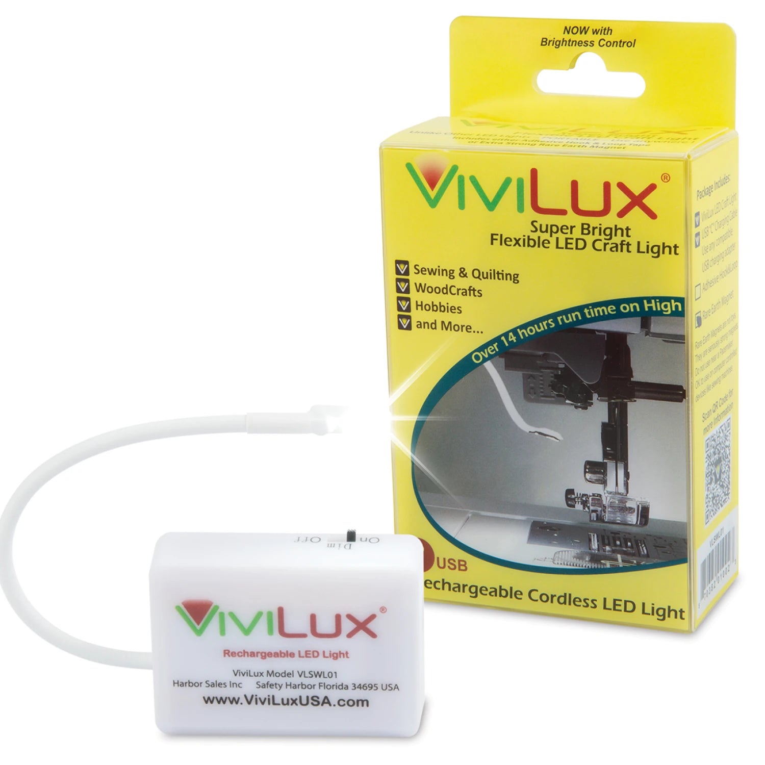 Vivilux -Super Bright Flexible LED Craft Light -rechargeable  cordless light