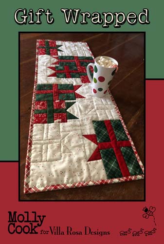 Gift Wrapped - runner- 14 x 40 by Molly Cook for Villa Rosa- 2.5" strips