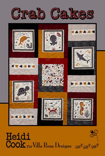 Crab Cakes - 45 x 51 quilt -uses panel  by Heidi Cook for Villa Rosa Designs