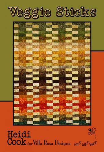 Veggie Sticks - uses 2.5" strips- 56 x 72 by Heidi Cook  for Villa Rosa Designs