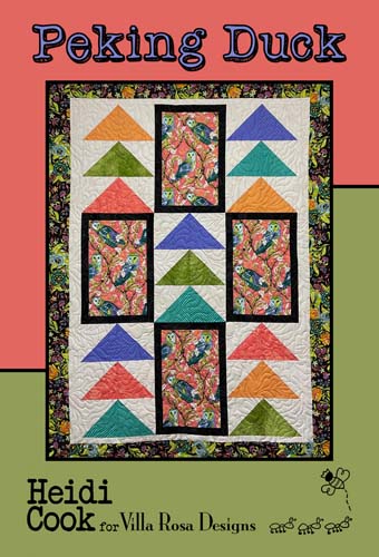 Peking Duck - 48 x 62 quilt- feature fabric -Heidi Cook for Villa Rosa Designs