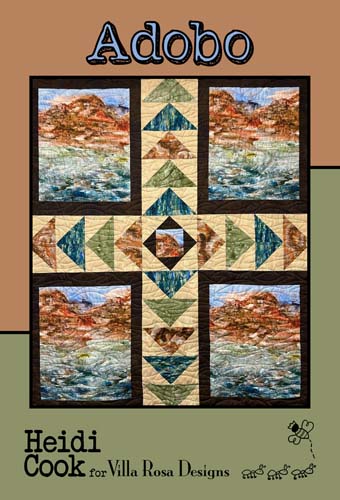 Adobo Quilt Pattern 50 x 60 - from Heidi Cook - Villa Rosa Designs