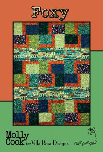 Foxy - 48 x 64 quilt - theme & fat quarter by Molly Cook For Villa Rosa Designs