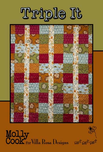 Triple It - Fat Quarters w/contrast 42x50  by Molly Cook For Villa Rosa Designs