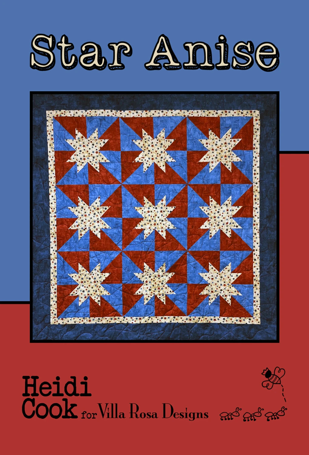 Star Anise pattern - quilt 58x58 -  by Heidi Cook  for Villa Rosa Designs