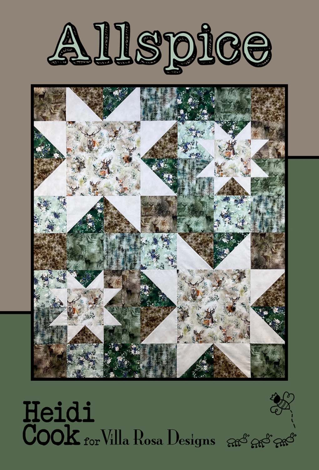 Allspice pattern - 56x64 quilt by Heidi Cook  for Villa Rosa Designs