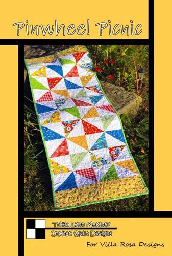 Pinwheel Picnic - table runner 16x48 -Tricia Lynn Maloney for Villa Rosa Designs