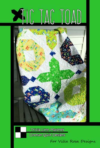 Tic Tac Toad - fat quarters byOrphan Quilt Designs for Villa Rosa Designs