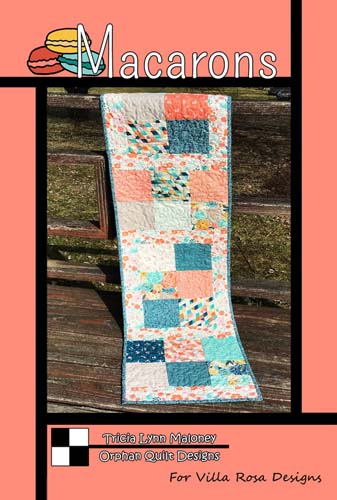 Macarons - runner - 14 x 67 charm squares -  Tricia Lynn Maloney - Villa Rosa