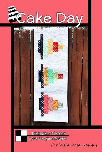 Cake Day -  uses jelly roll for table runner 14 x 50 Villa Rosa Designs