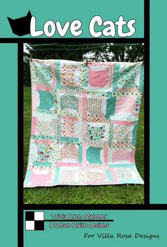 Love Cats - 52 x 65 quilt - Tricia Lynn Maloney for Villa Rosa Designs