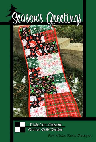 Seasons Greetings -  runner - by Tricia Lynn Maloney for Villa Rosa Designs