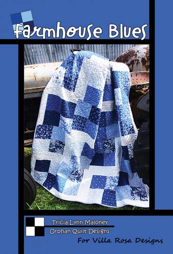 Farmhouse Blues -60 x 75 quilt- by Tricia Lynn Maloney for Villa Rosa Designs