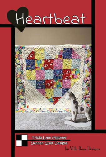 Heartbeat - 52 x 52 quilt- -  by Tricia Lynn Maloney for Villa Rosa Designs