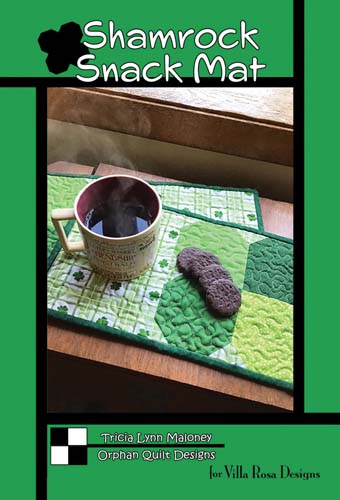 Shamrock Snack Mat - 8x14 by Orphan Quilt Designs for Villa Rosa Designs