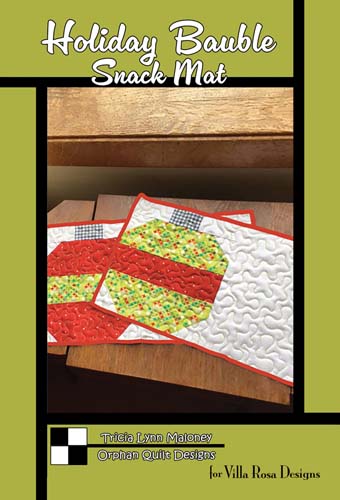 Holiday Bauble Snack Mat - 8x 14  makes 2 - Tricia Lynn Maloney for Villa Rosa