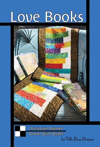 Love Books - table runner  by Tricia Lynn Maloney for Villa Rosa Designs
