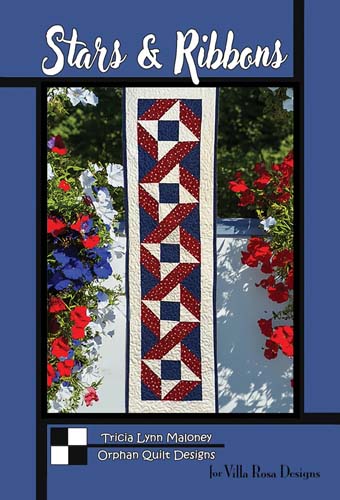 Stars and Ribbons - Runner13x49 - Tricia Lynn Maloney for Villa Rosa Designs