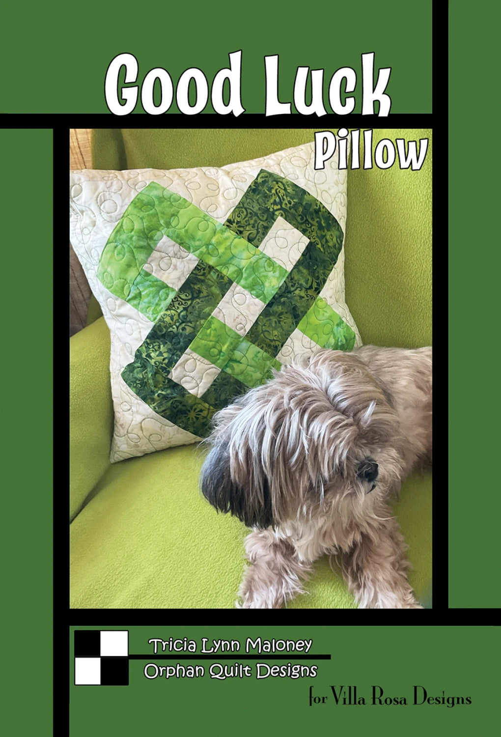 Good Luck Pillow by Tricia Lynn Maloney Villa Rosa Designs