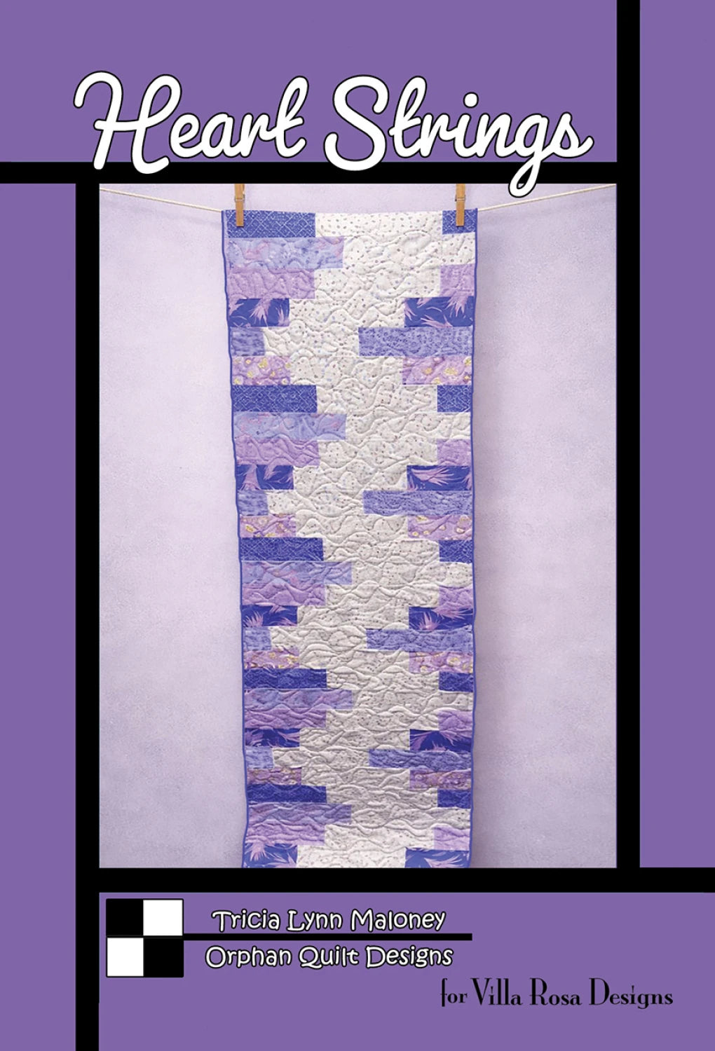 Heart Strings Runner 16 x 60 uses 8 fat quarters by Tricia Villa Rosa Designs