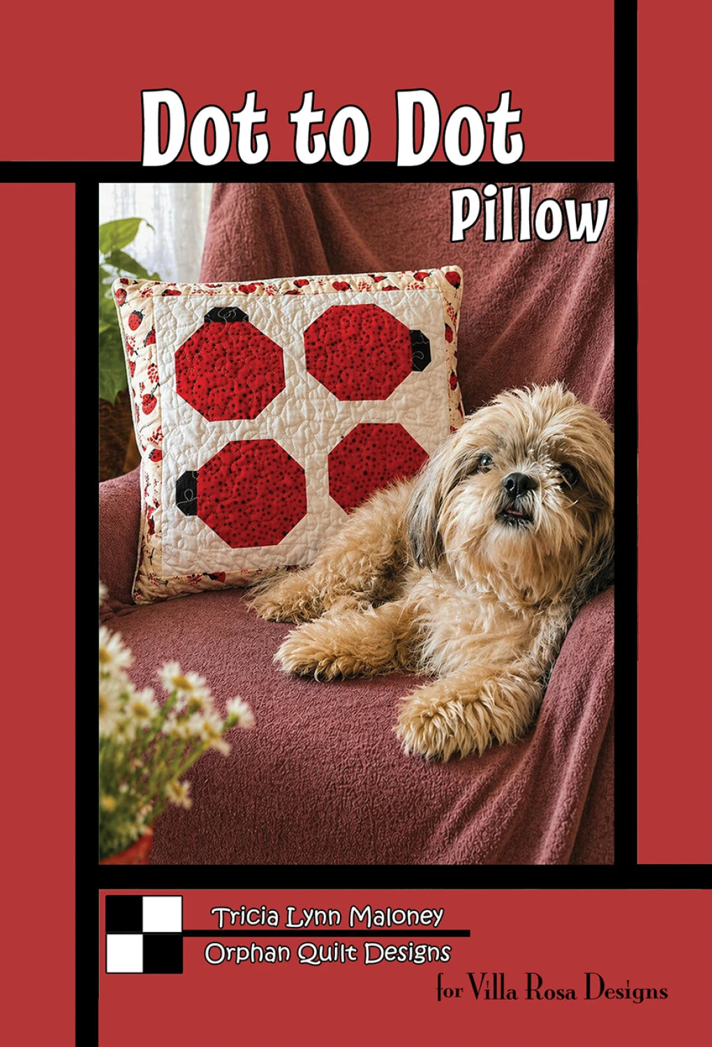 Dot to Dot pillow pattern - by Tricia Lynn Maloney Villa Rosa Designs