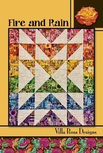 Fire and Rain - 48 x 54 by Villa Rosa Designs Uses 6 Fat Quarters