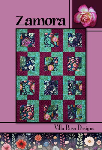 Zamora quilt pattern - 48x64 quilt by Pat Fryer for Villa Rosa Designs