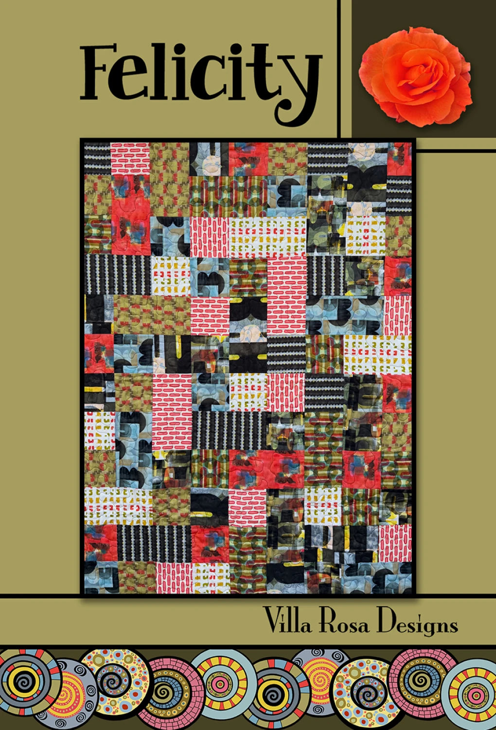 Felicity pattern -quilt 42 x54 fat quarters by Pat Fryer for Villa Rosa Designs