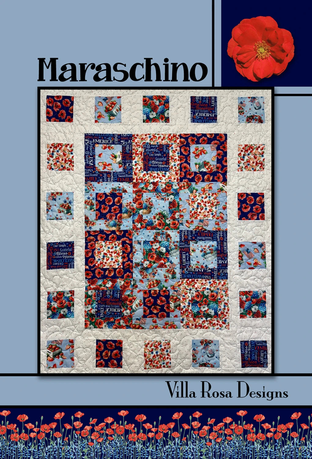 Maraschino pattern - 45x54 - fat quarters  by Pat Fryer for Villa Rosa Designs