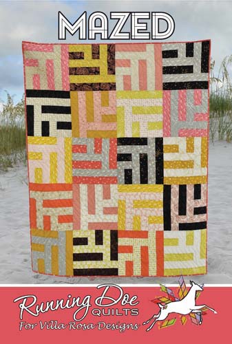Mazed - 48 x 60 - uses jelly roll or 2.5" by Running Doe Quilts for Villa Rosa