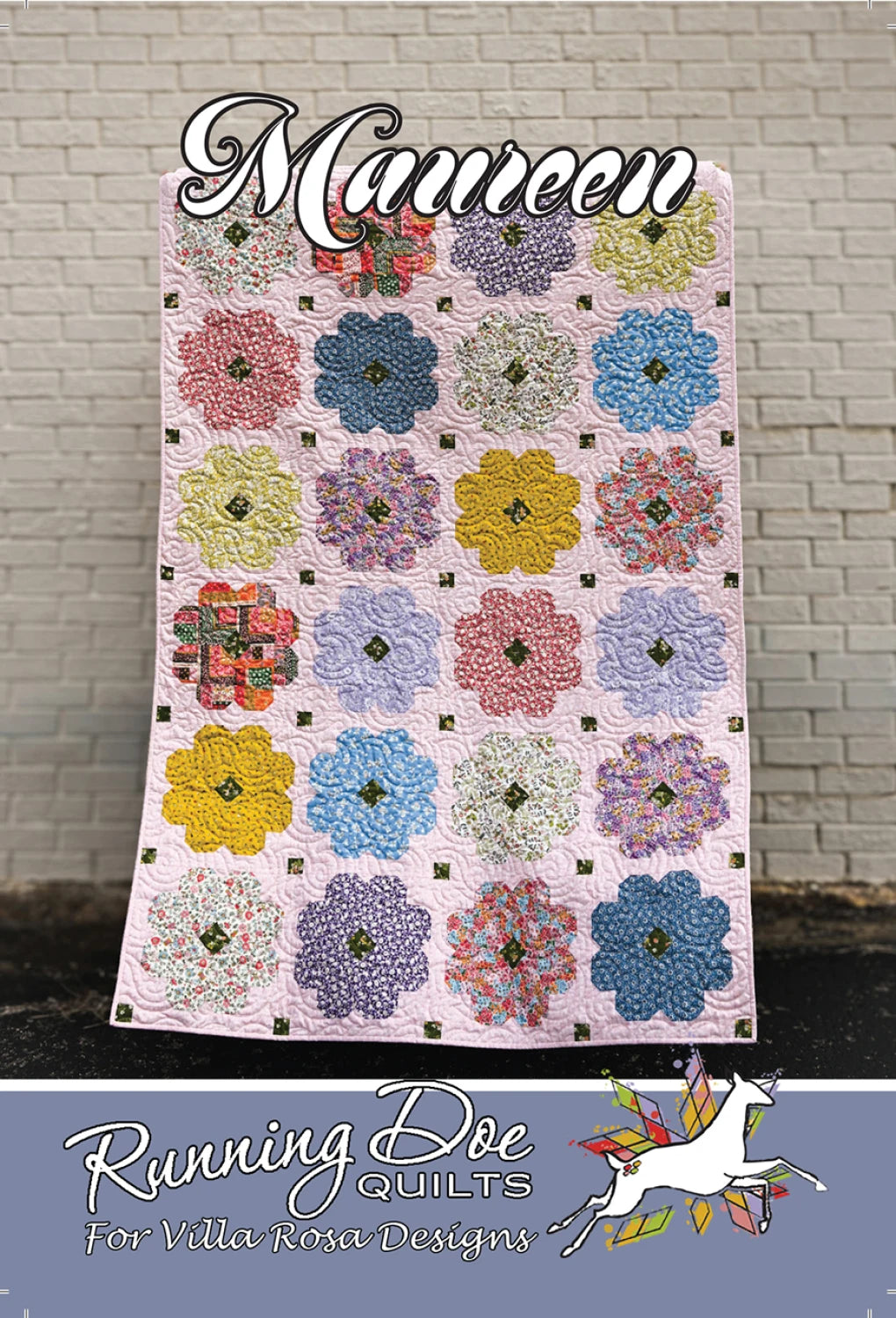 Maureen 56 x 84 - 12 Fat Quarters by Running Doe Quilts Villa Rosa Designs