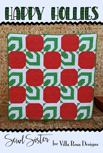 Happy Hollies - 50 x 50 - by Sewl Sister for Villa Rosa Designs