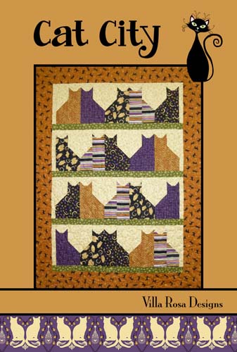 Cat City - uses FQ for Baby Quilt 42 x 56 by Villa Rosa Designs