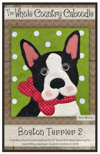 The Whole Country Caboodle - Boston Terrier 2 - Precut for 8" block