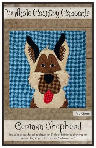 The Whole Country Caboodle - German Shepherd - Precut for 8" block