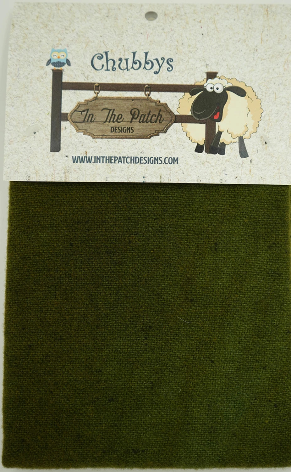 In the Patch Design-Chubbys-16 x 16 Olive Heather -Felted wool Ready to Use