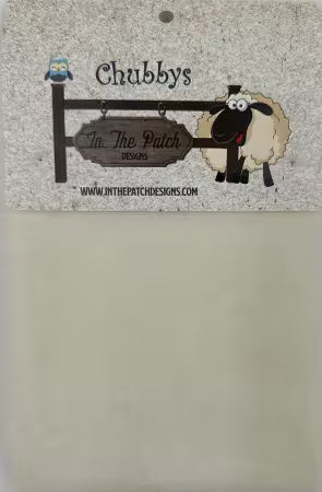 In the Patch Designs - Chubbys - 16 x 16 White- Felted wool  Ready to Use